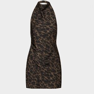 Aritzia Leopard Print Halter Dress